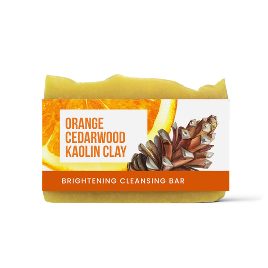 Orange, Cedarwood and Kaolin Clay Moisturising Soap Bar for Dry Skin