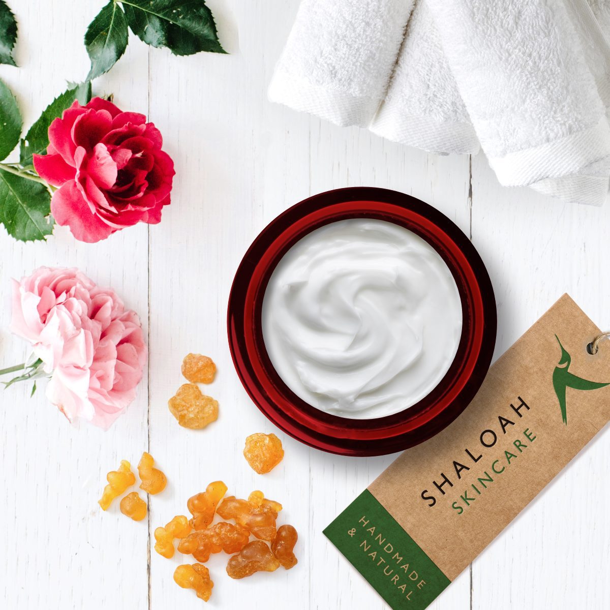 Rose Face Cream with Frankincense, Natural Anti-ageing Moisturiser