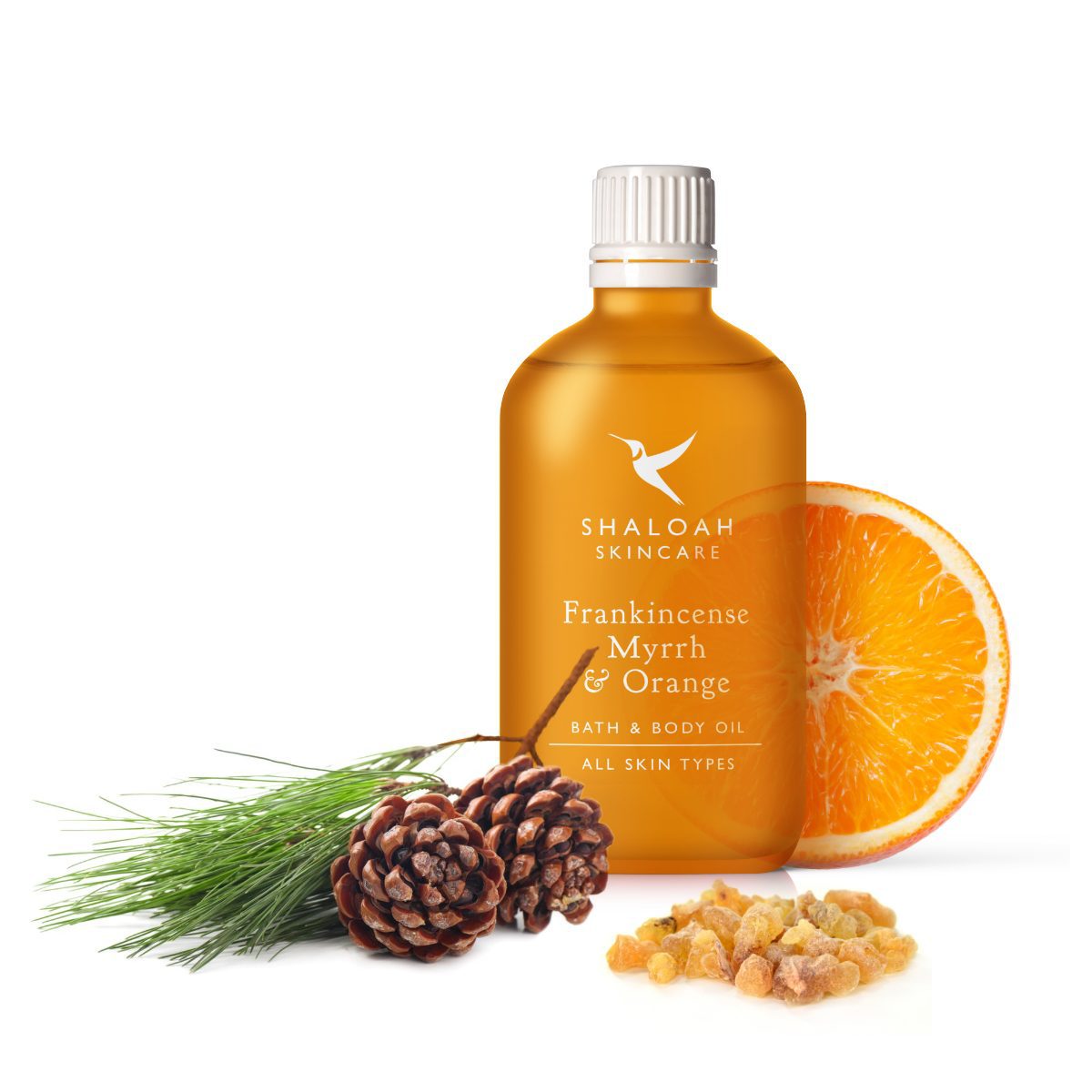 Orange, Frankincense & Myrrh Bath & Body Oil, Aromatherapy Massage Oil