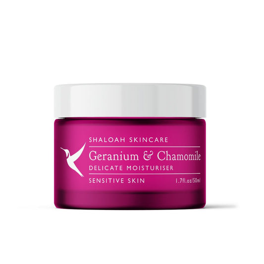 Geranium & Chamomile Face Cream, Gentle Moisturiser for Sensitive Skin